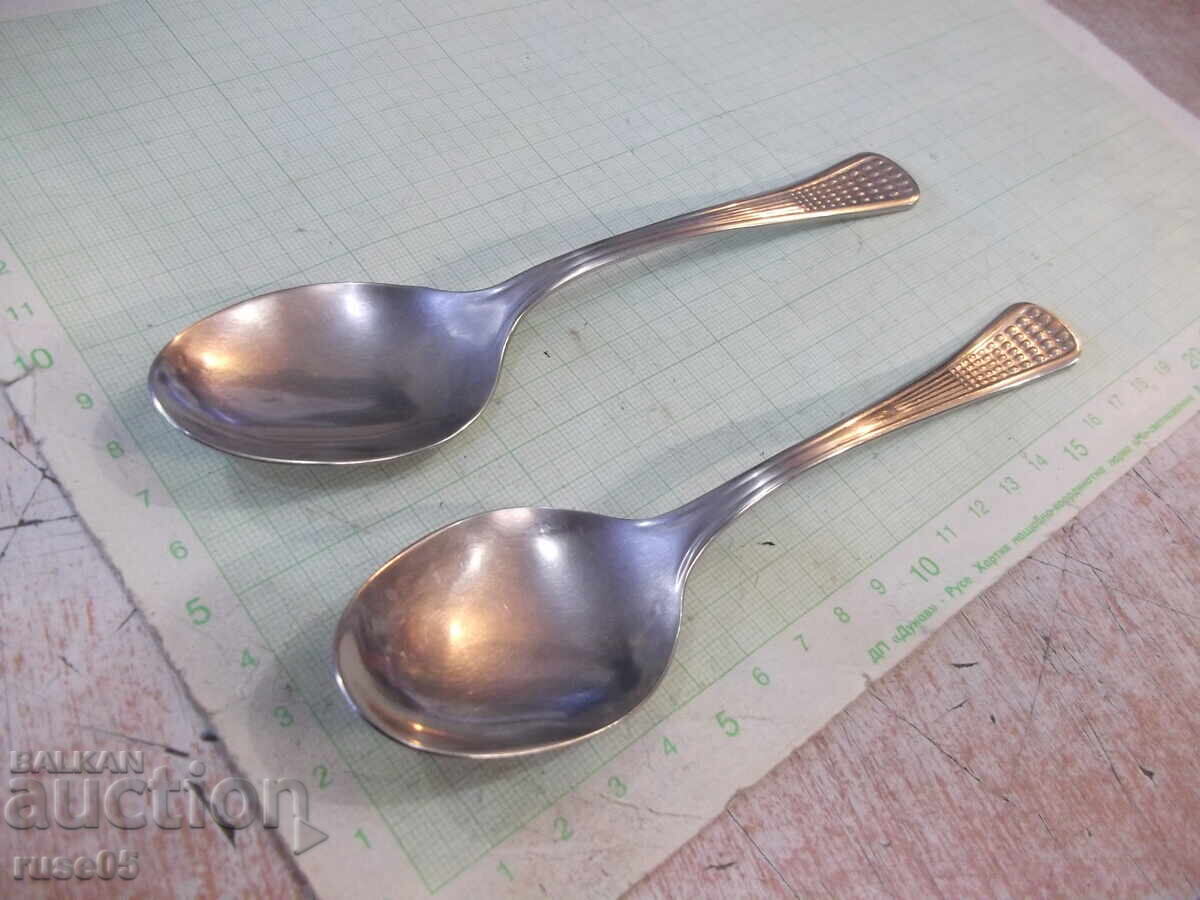 Auction Lot of 2 spoons "Perla" from the factory "P. Denev-Gabrovo" Auction Lot of 2 spoons "Perla" from the factory "P. Denev-Gabrovo"
