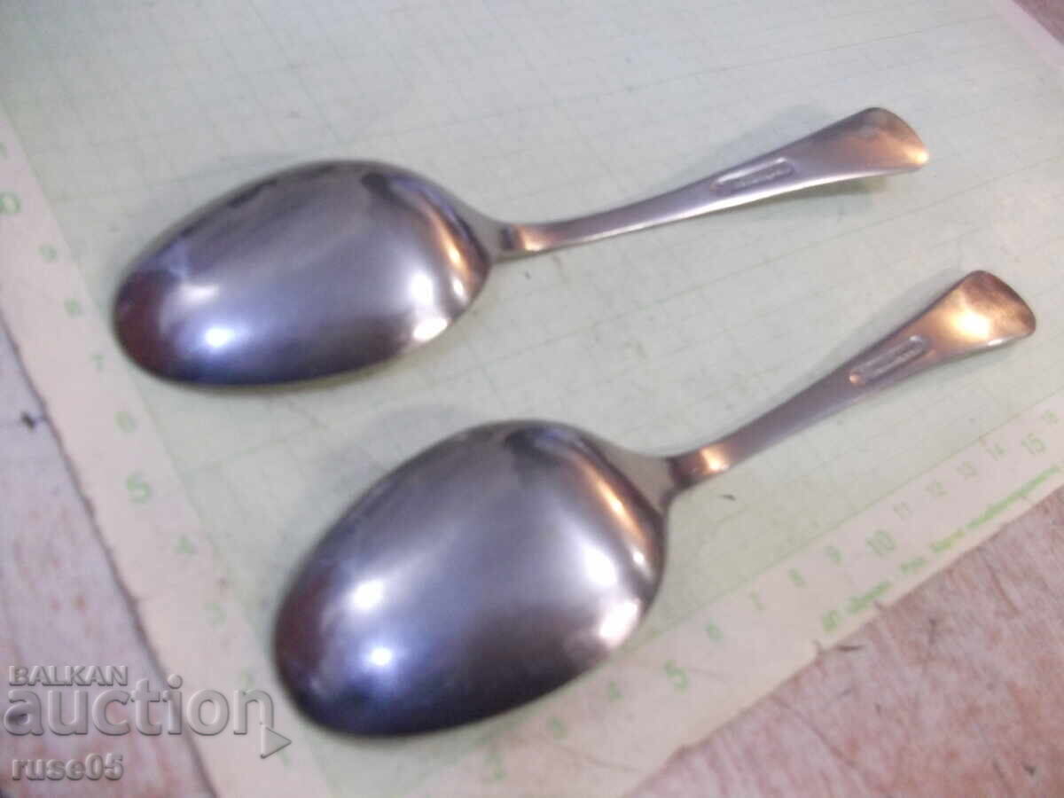 Lot of 2 spoons "Perla" from the factory "P. Denev-Gabrovo" - 6 Lot of 2 spoons "Perla" from the factory "P. Denev-Gabrovo" - 6