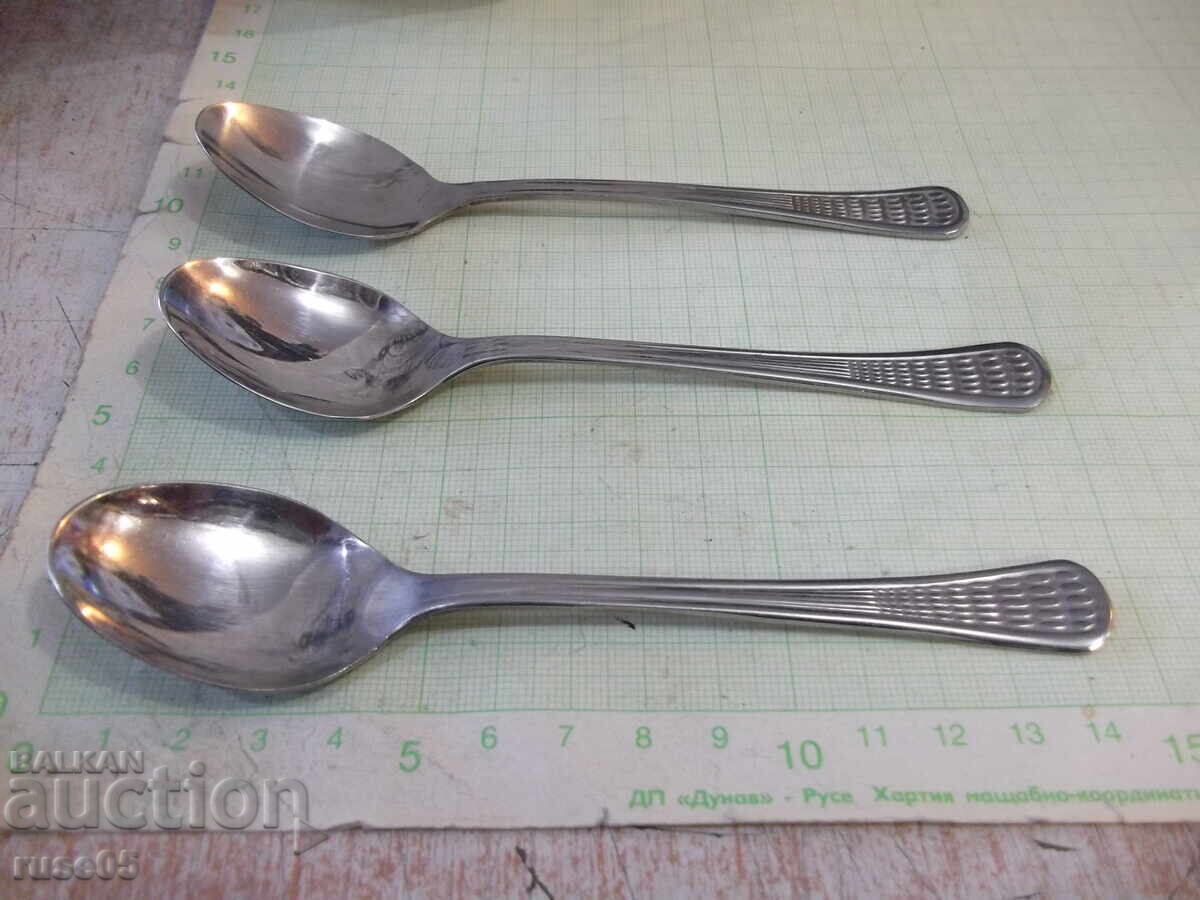 Lot of 3 spoons "Perla" from the factory "P. Denev-Gabrovo" with price 8.00 BGN | € 4.09 Lot of 3 spoons "Perla" from the factory "P. Denev-Gabrovo" with price 8.00 BGN | € 4.09