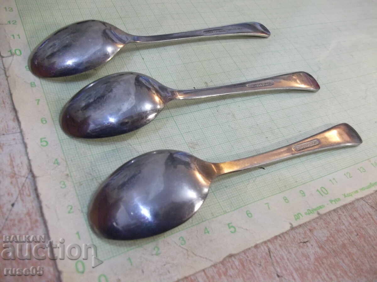 Lot of 3 spoons "Perla" from the factory "P. Denev-Gabrovo" - 5 Lot of 3 spoons "Perla" from the factory "P. Denev-Gabrovo" - 5