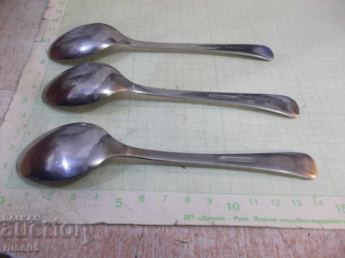Lot of 3 spoons "Perla" from the factory "P. Denev-Gabrovo" - 6 Lot of 3 spoons "Perla" from the factory "P. Denev-Gabrovo" - 6