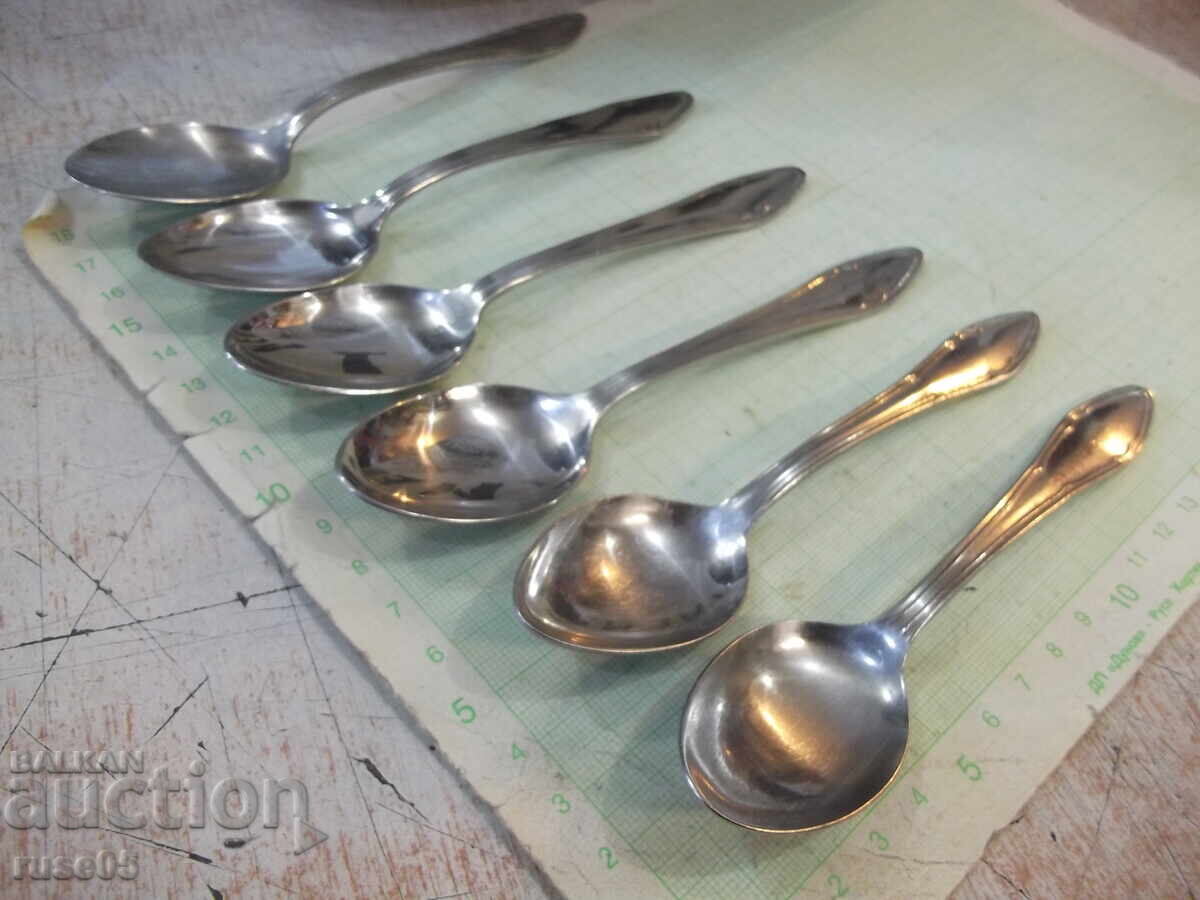 Auction Lot of 6 spoons from the "P. Denev-Gabrovo" factory - 1 Auction Lot of 6 spoons from the "P. Denev-Gabrovo" factory - 1