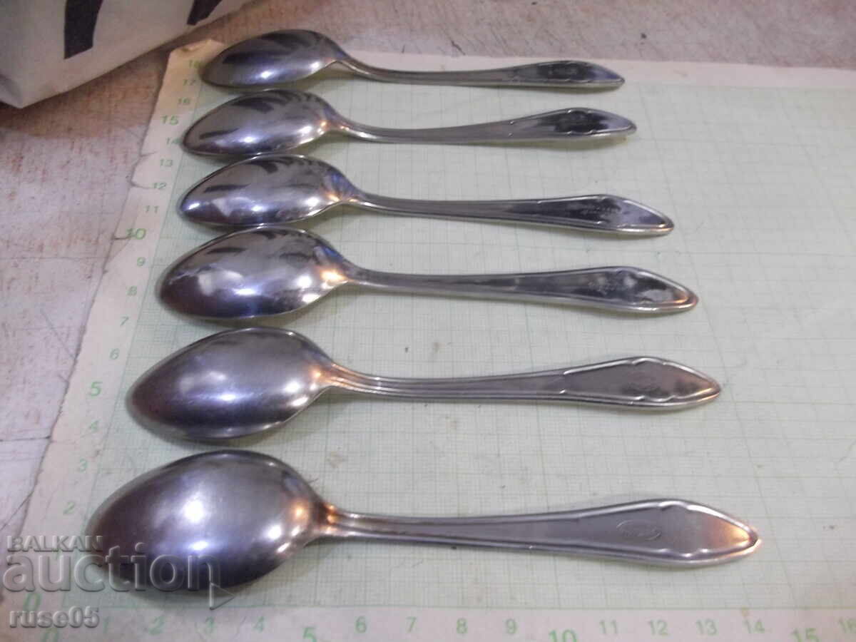 Lot of 6 spoons from the "P. Denev-Gabrovo" factory - 1 - 6 Lot of 6 spoons from the "P. Denev-Gabrovo" factory - 1 - 6