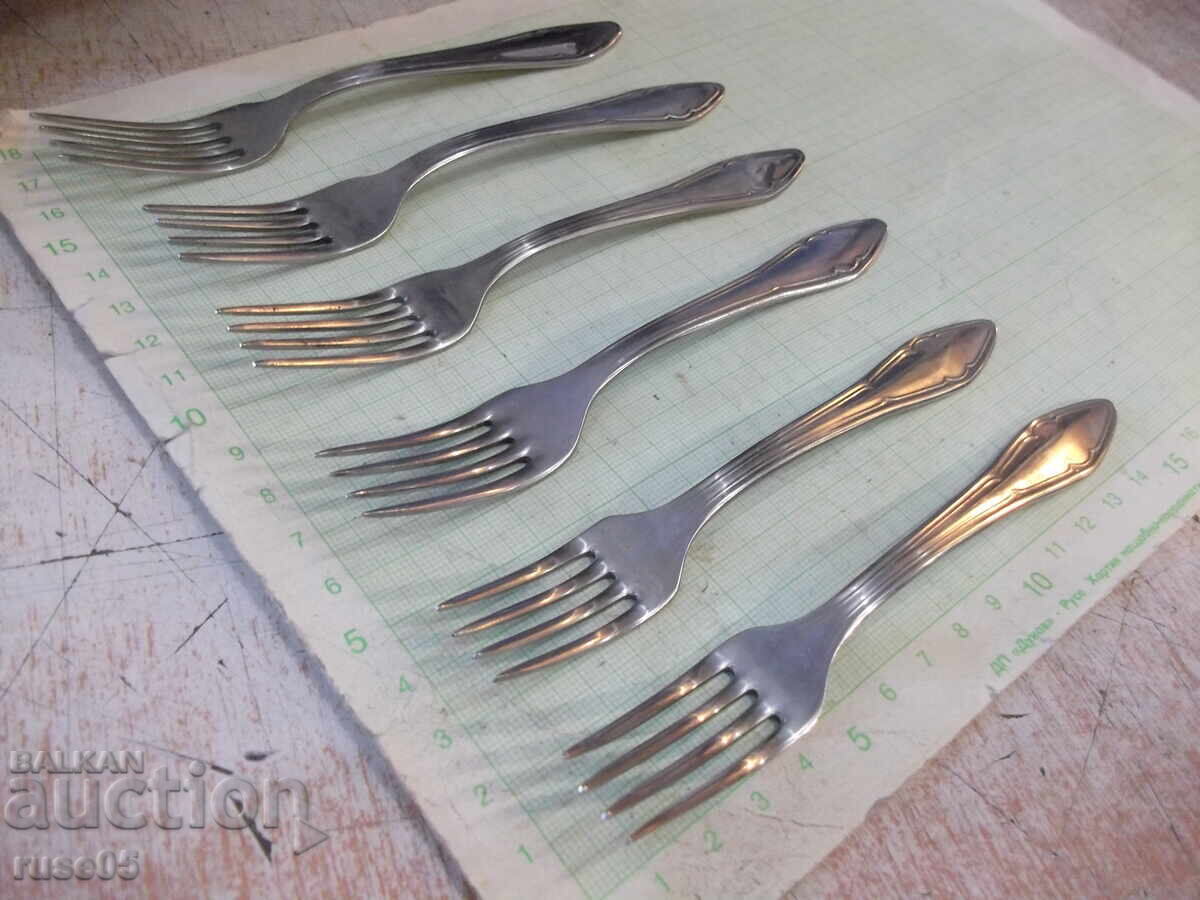 Auction Lot of 6 forks from the "P. Denev-Gabrovo" factory - 1 Auction Lot of 6 forks from the "P. Denev-Gabrovo" factory - 1