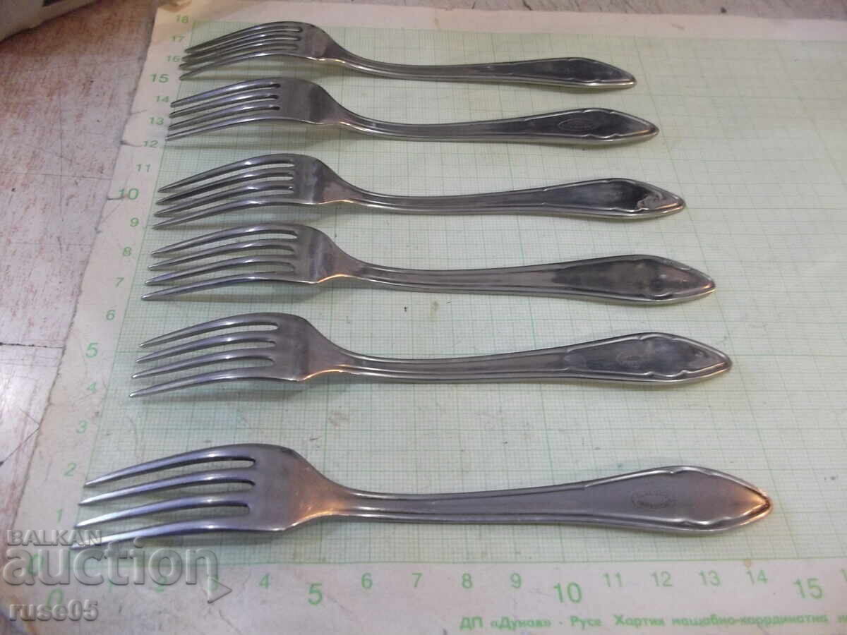 Lot of 6 forks from the "P. Denev-Gabrovo" factory - 1 - 5 Lot of 6 forks from the "P. Denev-Gabrovo" factory - 1 - 5