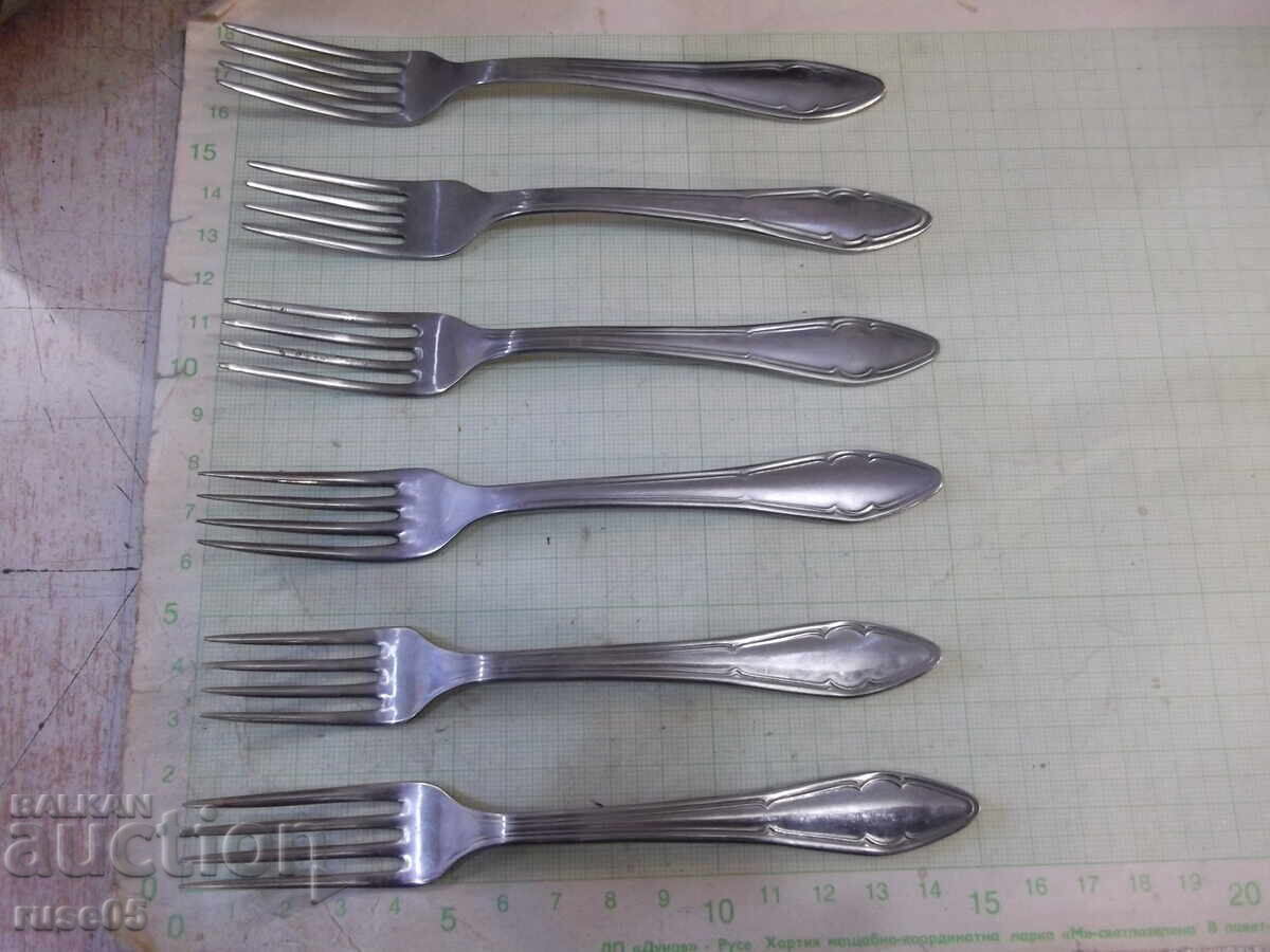 Lot of 6 forks from the "P. Denev-Gabrovo" factory - 1 Lot of 6 forks from the "P. Denev-Gabrovo" factory - 1