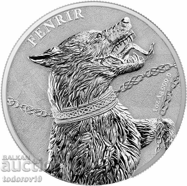 1 oz Silver Fenrir - Norse Mythology - 2022