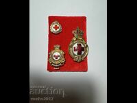 Royal badge Red Cross 3 pieces