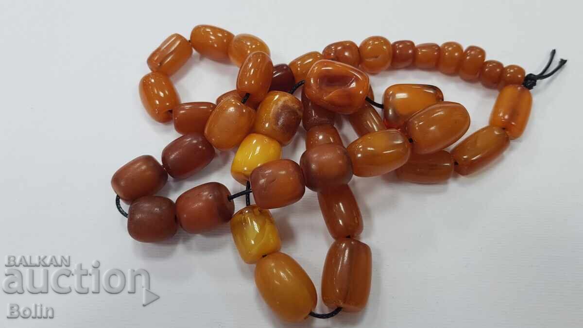 Chihlimbar natural, mărgele de rozariu secolul 19-20 - 60 gr - 5 Chihlimbar natural, mărgele de rozariu secolul 19-20 - 60 gr - 5