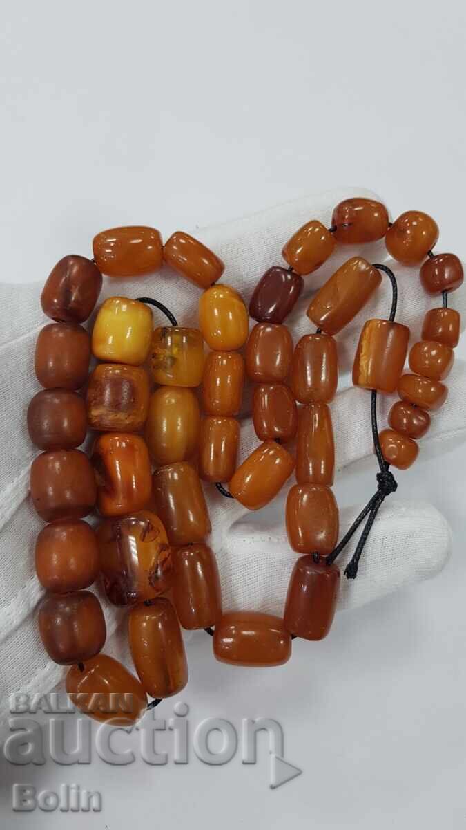 Chihlimbar natural, mărgele de rozariu secolul 19-20 - 60 gr - 7 Chihlimbar natural, mărgele de rozariu secolul 19-20 - 60 gr - 7