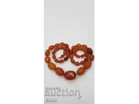 Faceted necklace, natural amber necklace 20th century. 39.4 g