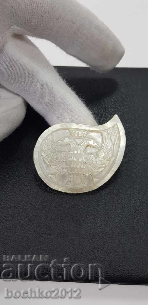 Perla gravată renascentist cu pasăre Pafta - secolul al XIX-lea cu preț 58.00 BGN | € 29.65 Perla gravată renascentist cu pasăre Pafta - secolul al XIX-lea cu preț 58.00 BGN | € 29.65