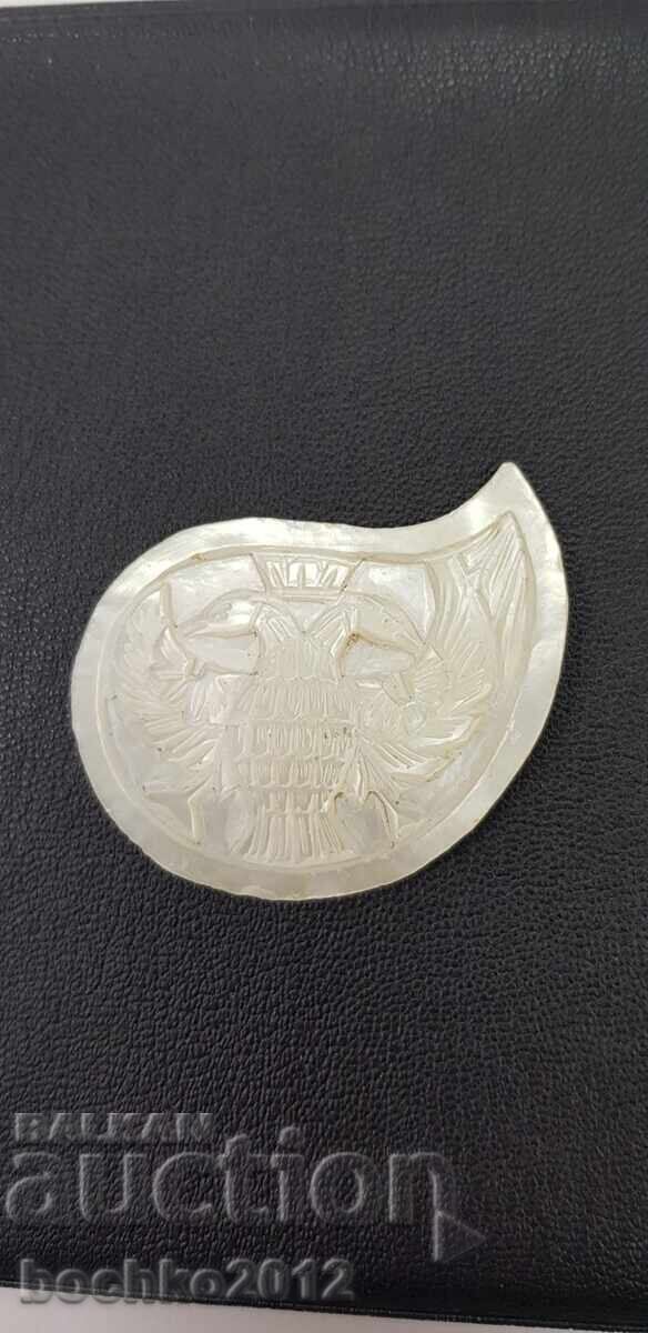 Livrarea Perla gravată renascentist cu pasăre Pafta - secolul al XIX-lea Livrarea Perla gravată renascentist cu pasăre Pafta - secolul al XIX-lea