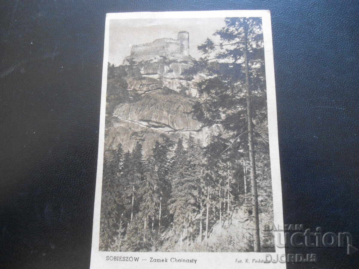 Old postcard, SOBIESZOW-Zamek Choinasty Old postcard, SOBIESZOW-Zamek Choinasty