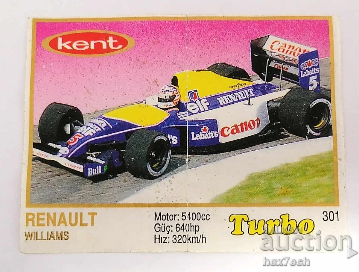 ❤️ ⭐ Picture Turbo Yellow 301 Renault Williams ⭐ ❤️ ❤️ ⭐ Picture Turbo Yellow 301 Renault Williams ⭐ ❤️