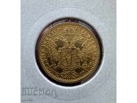 Gold Coin Austrian 1 Ducat 1862A Franz Joseph I