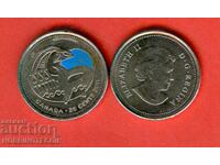 CANADA 25 cents issue 2011 COLOR NEW UNC 2