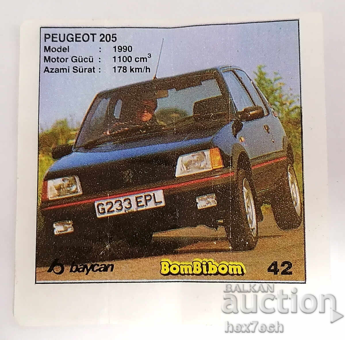 ❤️ ⭐ Picture BomBibom 1-60 42 Peugeot 205 ⭐ ❤️ ❤️ ⭐ Picture BomBibom 1-60 42 Peugeot 205 ⭐ ❤️