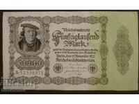 50,000 marks Germany 1922, 50,000 mark 1922, VF