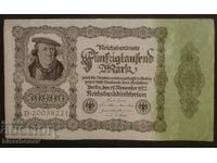 50,000 marks Germany 1922, 50,000 mark 1922, VF