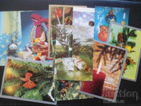 Old Bulgarian New Year cards, 10 pieces