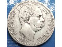 2 Lire 1881 Italy Umberto I Silver