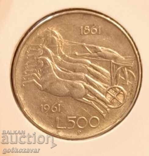 Italia 500 lire 1961 Argint! cu preț € 35.00 | 68.45 BGN
