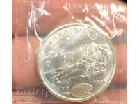 Spain 2000 pesetas 1996 Silver 0.925 UNC