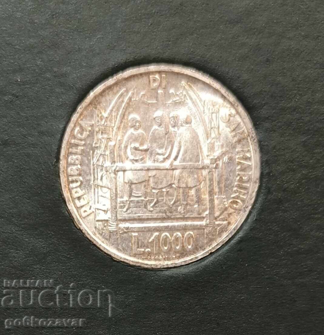 San Marino 1000 Lira 1977 Silver UNC με τιμή 59.00 BGN | € 30.17 San Marino 1000 Lira 1977 Silver UNC με τιμή 59.00 BGN | € 30.17