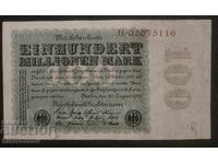 100 милиона марки Германия 1923 г, 100 million mark, XF