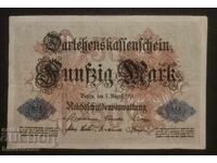 50 марки Германия 1914 г, 50 mark Germany, VF