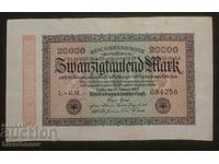 20 000 марки Германия 1923 г, 20 000 mark Germany, XF