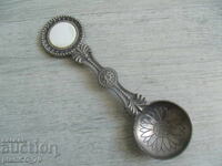 No.*7841 old metal / tin spoon - SKS ZINN