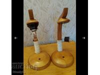 2 old wooden lamps, for additional use.