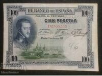 100 pesetas Spania 1925 100 pesetas Spania, VF