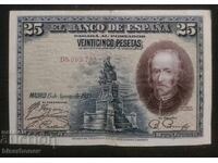 25 pesetas Spain 1928, 25 pesetas Spain 1928, VF