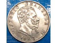 Italy 20 centesimi 1863 silver