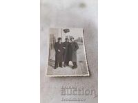 Photo Burgas Three Men on the Sidewalk 1939