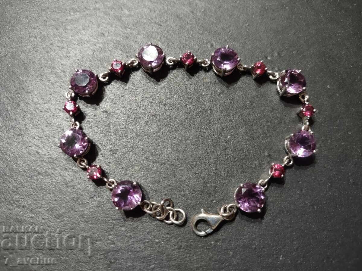 Silver bracelet, 925, amethyst and others 21.01.2025 with price 199.00 BGN | € 101.75 Silver bracelet, 925, amethyst and others 21.01.2025 with price 199.00 BGN | € 101.75