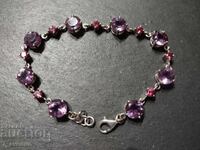 Silver bracelet, 925, amethyst and others 21.01.2025