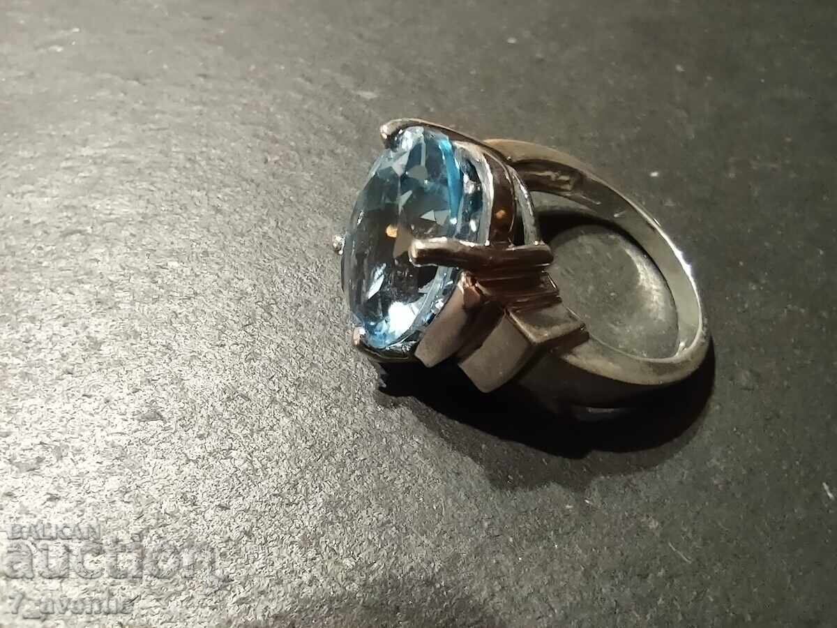 Delivery of Silver ring with topaz, size 61, 925 sample, 21.01.2025 Delivery of Silver ring with topaz, size 61, 925 sample, 21.01.2025