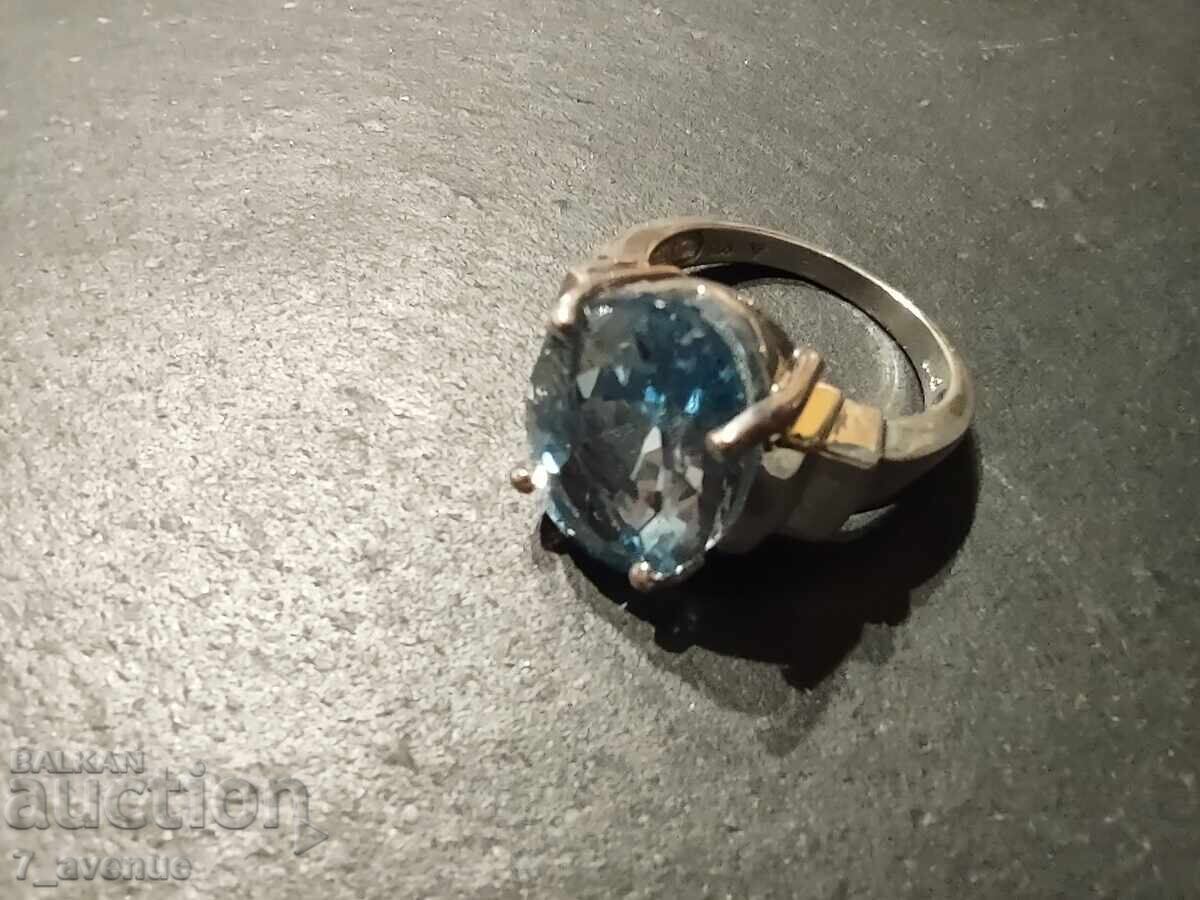 Silver ring with topaz, size 61, 925 sample, 21.01.2025 - 6 Silver ring with topaz, size 61, 925 sample, 21.01.2025 - 6