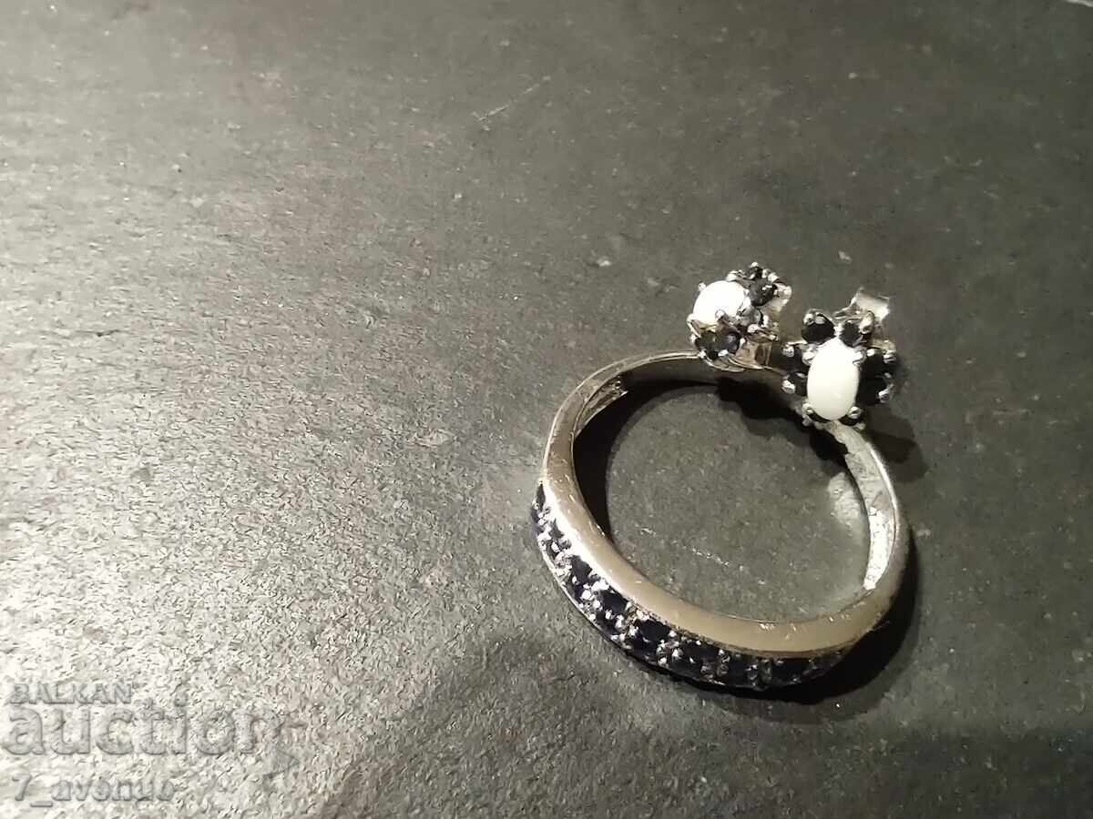 Inel de argint cu cercei, Opal Safir, 21.01.2025 Inel de argint cu cercei, Opal Safir, 21.01.2025