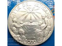 1000 Lire 1999 Vatican 500 Paul al II-lea Argint