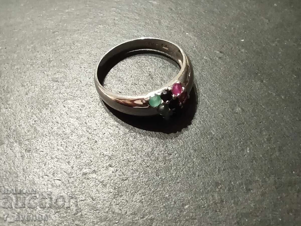 Silver ring with Ruby Sapphire Emerald, 21.01.2025 with price 120.00 BGN | € 61.36 Silver ring with Ruby Sapphire Emerald, 21.01.2025 with price 120.00 BGN | € 61.36
