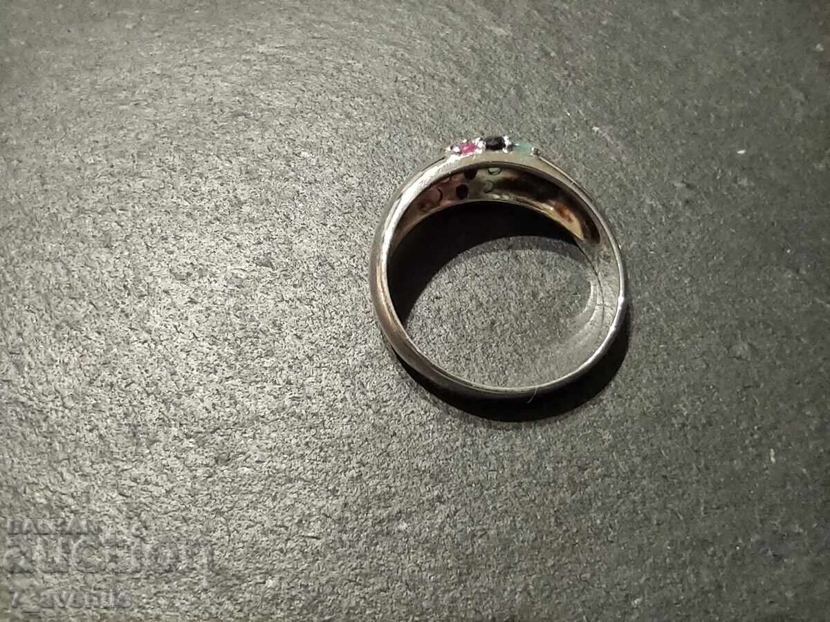 Auction Silver ring with Ruby Sapphire Emerald, 21.01.2025 Auction Silver ring with Ruby Sapphire Emerald, 21.01.2025