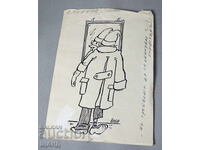 Vasil Penchev desen proiect de caricatură în zorii comunismului