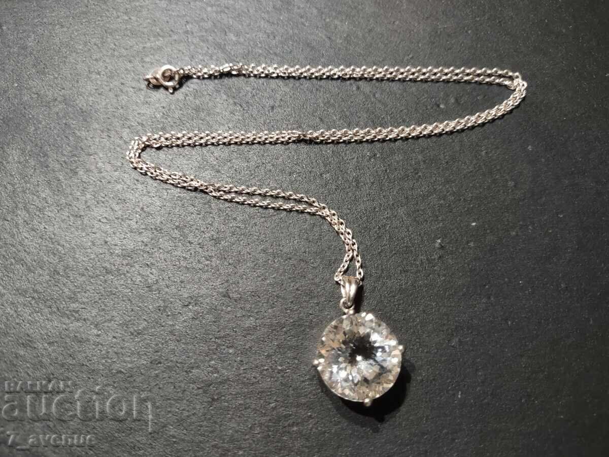 Auction Silver necklace with medallion, 925 sterling silver, 21.01.2025 Auction Silver necklace with medallion, 925 sterling silver, 21.01.2025