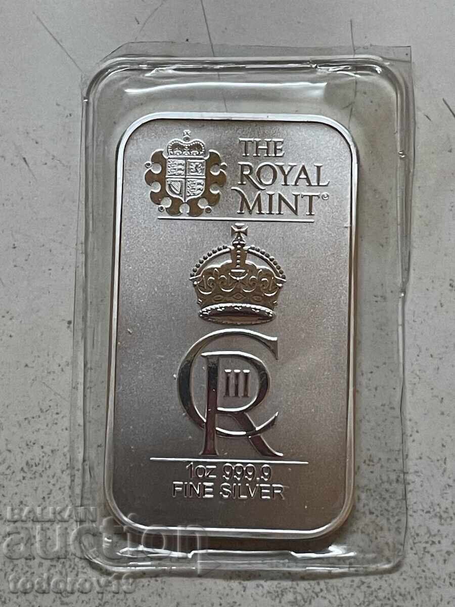 Παράδοση Ασήμι 1 ουγκιά Η στέψη του βασιλιά Καρόλου Γ' - χρυσός χρυσός