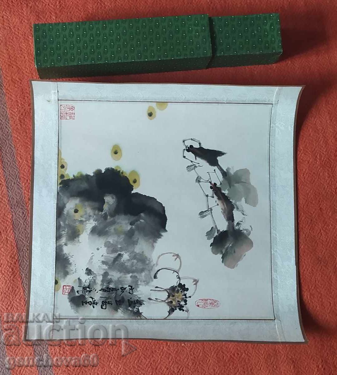 Original Chinese painting, signed, printed - 7 Original Chinese painting, signed, printed - 7